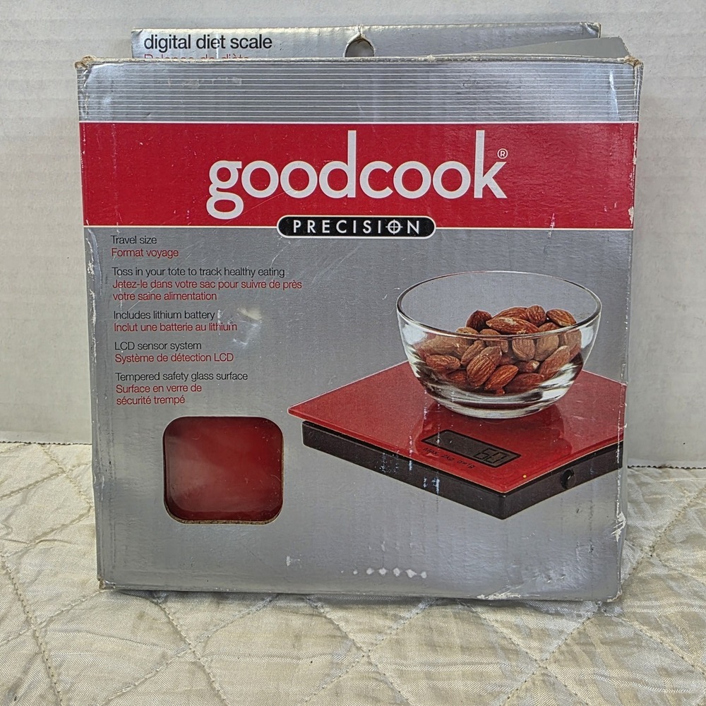 GoodCook Precision Digital LCD Diet Food Scale‎ Red Portable